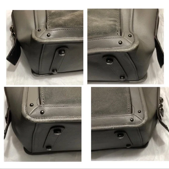 COACH Gray Dreamer Mixed Leather Satchel - Picture 10 of 10